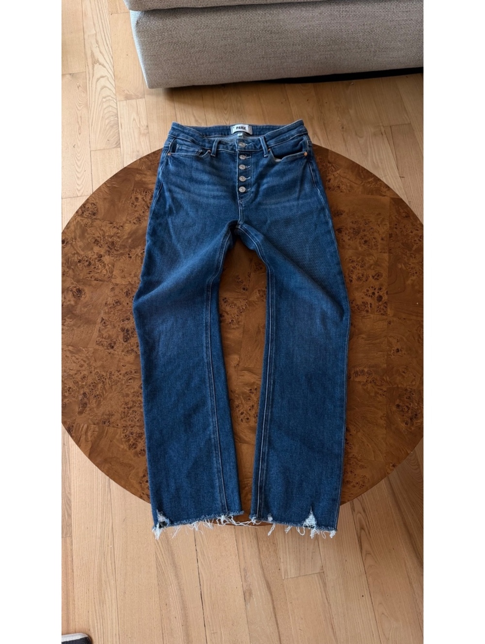 Paige Cindy High-Rise Button Fly Straight Leg Jeans Size 27